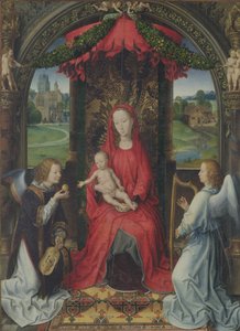 Madonna and Child Enthroned with Two Angels, 1490-91